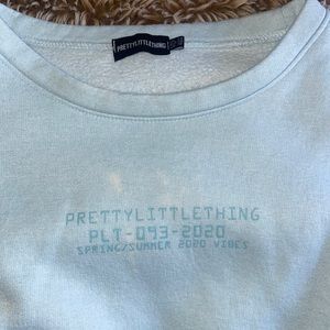 Prettlittlething Blue Sweatshirt
